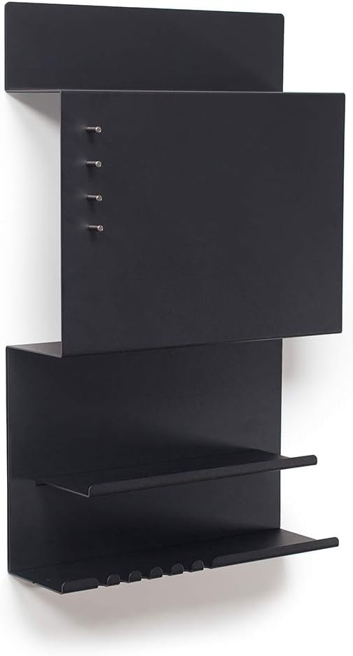byde Wandorganizer Hepe aus Stahlstruktur. 30 x 9 x 49 cm 3-in-1 Wandregal mit Magnettafel und Magne