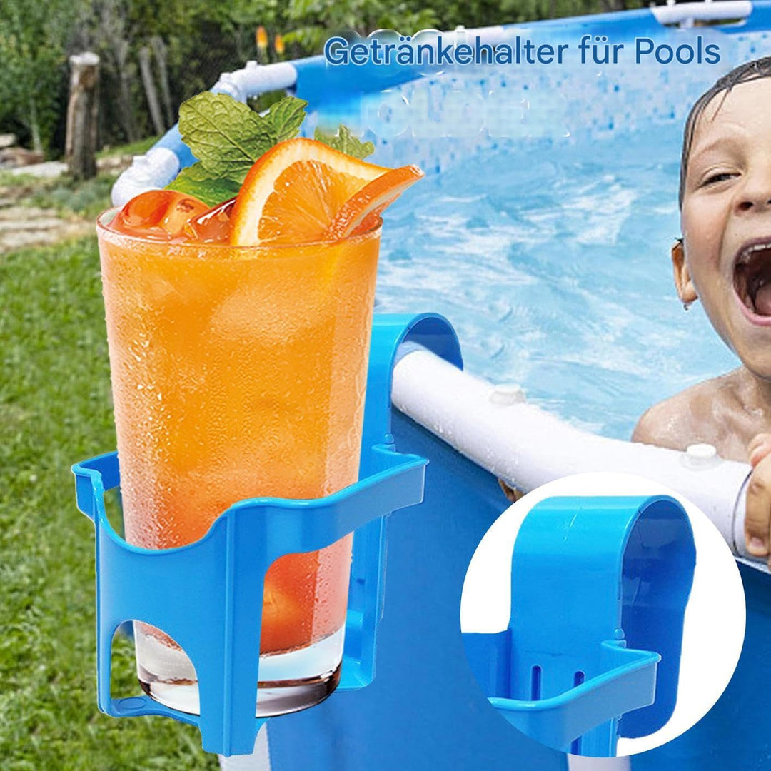 2 Stück Pool Getränkehalter | Wasserbecher Hängehalter | Whirlpools Getränkehalter aus Kunststoff |