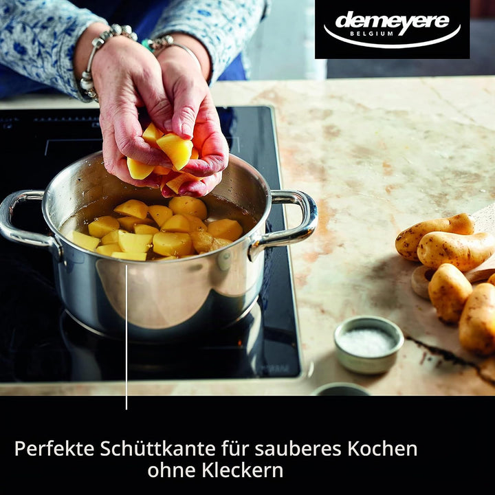 Demeyere Alu Classico 3 Kochtopf fuer Induktion und anderen Herdarten, Topf mit Deckel aus pflegelei