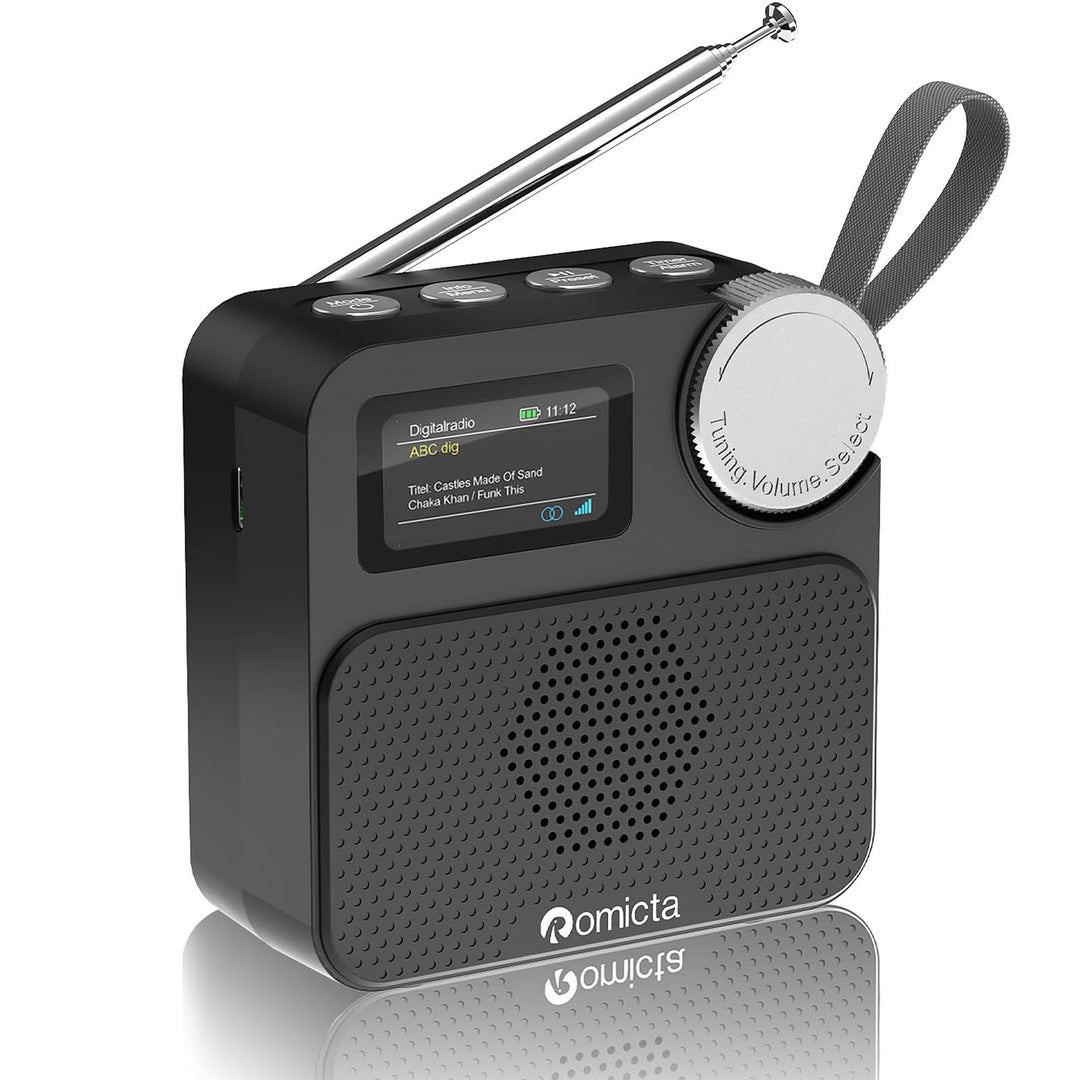 DAB/DAB+ Radio mit Bluetooth 5.0, tragbares Digitalradio mit UKW, Farbdisplay, MicroSD-Karten-Slot,