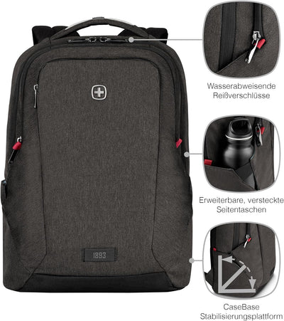 WENGER MX Professional Laptop-Rucksack, Notebook bis 16 Zoll, Tablet bis 10 Zoll, 21 l, Damen Herren