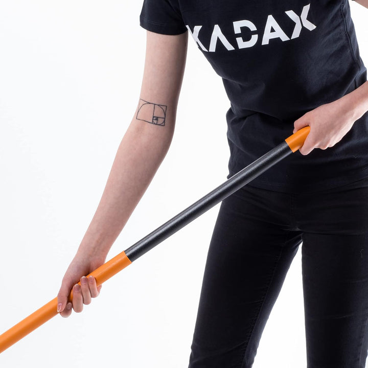 KADAX Rechen, Gartenharke aus Metall, breite Harke mit 154,5 cm langem Metallstiel, Gartengerät zum