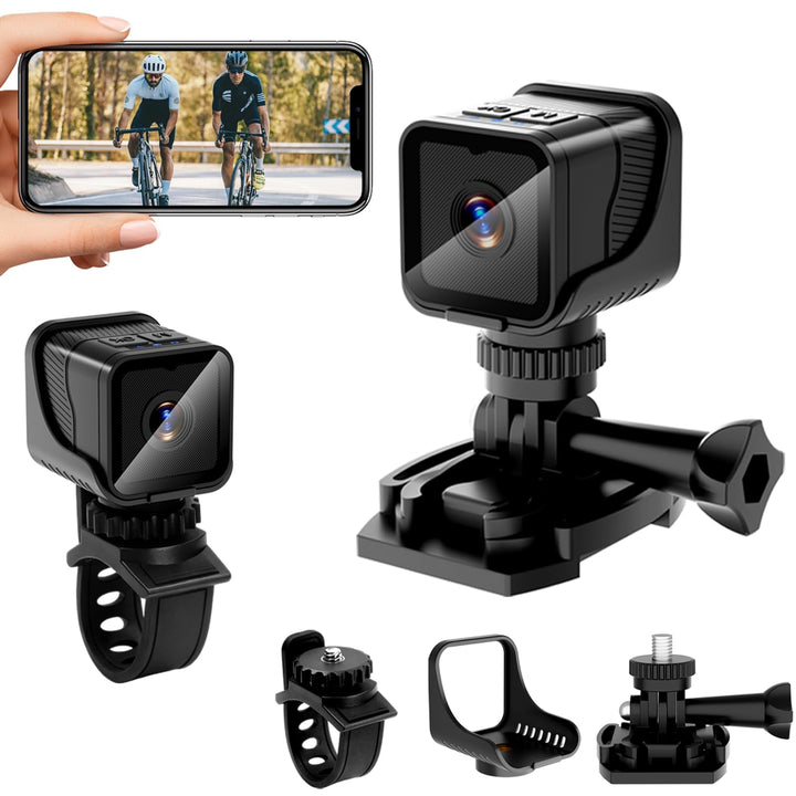 Pudet Luo Mini Kamera, Hotspot WiFi Tragbare Kleine Actionkamera für Sport, 1080P HD & 120° Ultra-We