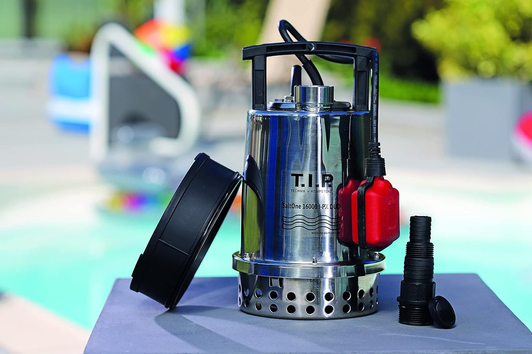 T.I.P. SaltOne 1600 I-PX DUO Salzwasser-Tauchpumpe + T.I.P. 31008 Entwässerungsschlauch Schlauch für