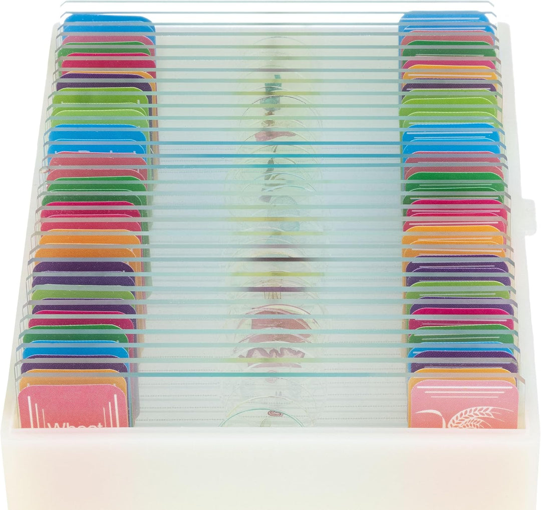 Mikroskopische Präparate | 30 Stück, Glas, pflanzliche und tierische Gewebe | Für Biologieunterricht
