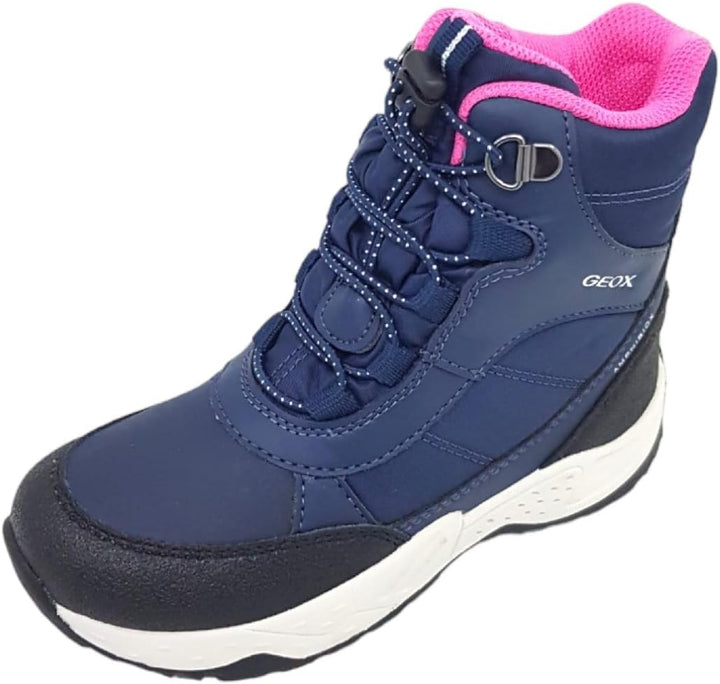 Geox Mädchen J Sentiero Girl B Ab Ankle Boot 26 EU Navy Fuchsia, 26 EU Navy Fuchsia