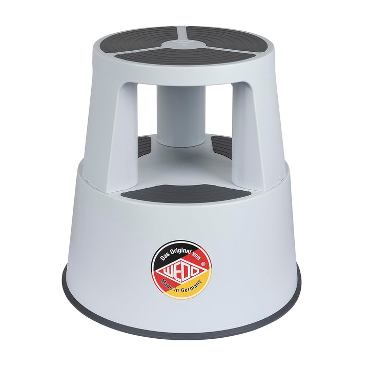 WEDO Rollhocker Super Step – robuster Tritthocker aus bruchfestem Kunststoff, TÜV/GS-geprüft nach EU