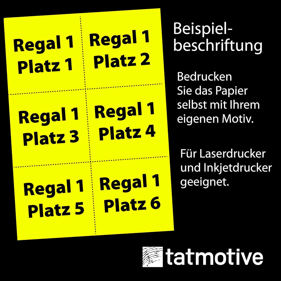 Neonpapier Extrem Grell NEON Gelb 500 Blatt DIN A4, 80 g/qm Briefpapier, Leuchtpapier Party Deko Bas