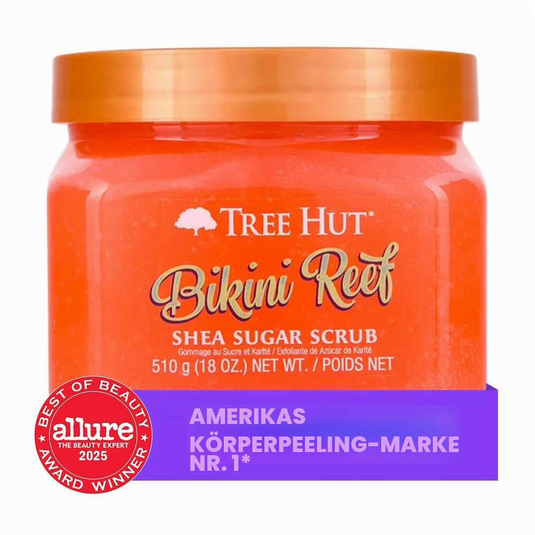 Tree Hut Reef Shea Sugar Scrub Bikini, 470 ml, ultra-feuchtigkeitsspendend und peelingend für die Pf