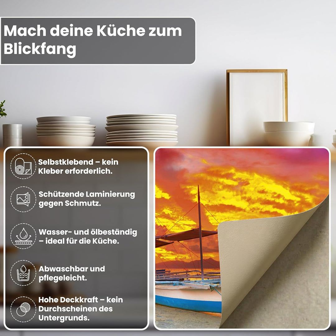 DIMEX Küchenrückwand Folie selbstklebend Schiff | Klebefolie - Dekofolie - Spritzschutz für Küche |