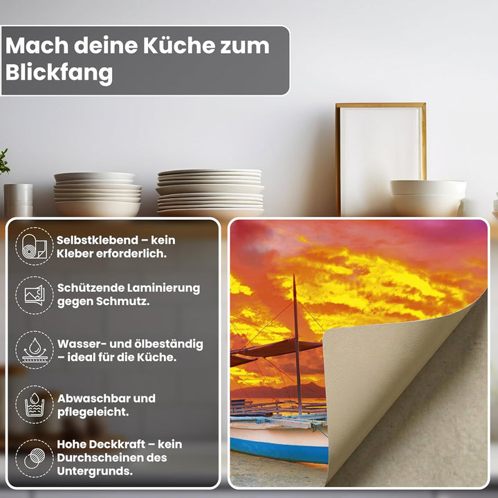 DIMEX Küchenrückwand Folie selbstklebend Schiff | Klebefolie - Dekofolie - Spritzschutz für Küche |