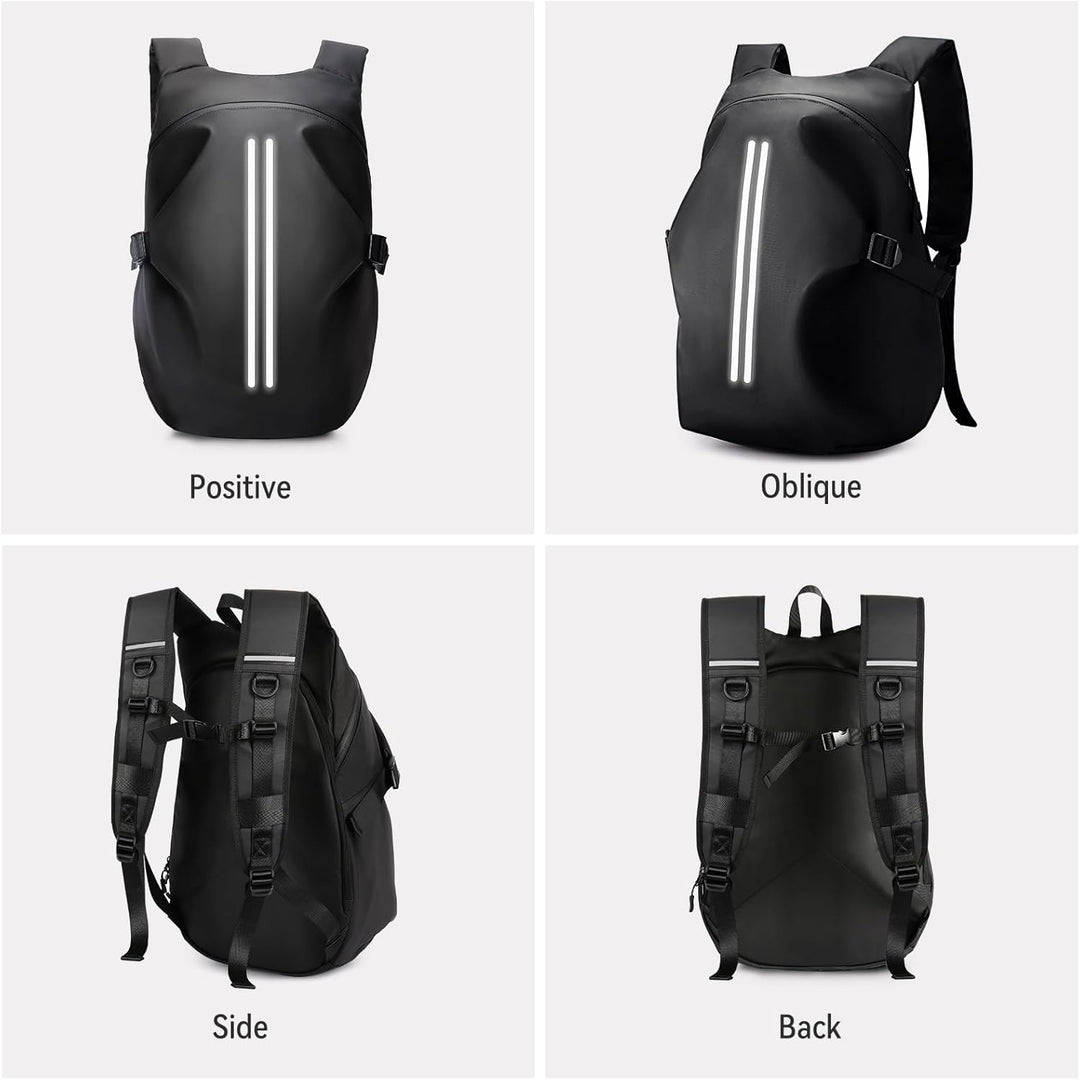 HYC00 Motorradrucksäcke für Herren, wasserdichter Helmrucksack, Motorradzubehör, Laptoptaschen, Reis