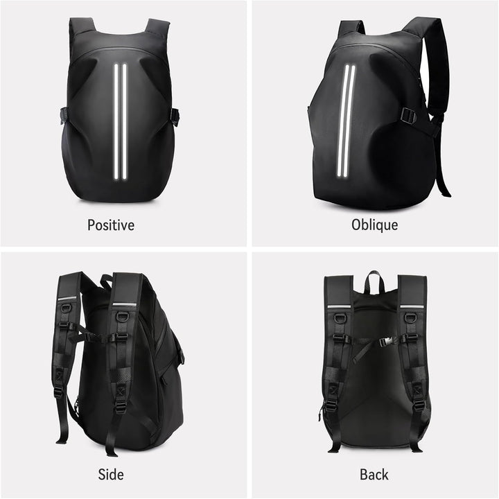 HYC00 Motorradrucksäcke für Herren, wasserdichter Helmrucksack, Motorradzubehör, Laptoptaschen, Reis