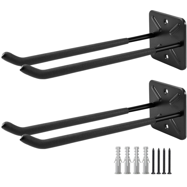 Joyseedi 2 Stück Garagenhaken Schwerlast, Schwarz Wandhaken Schwerlast Lang Universal Garage Storage