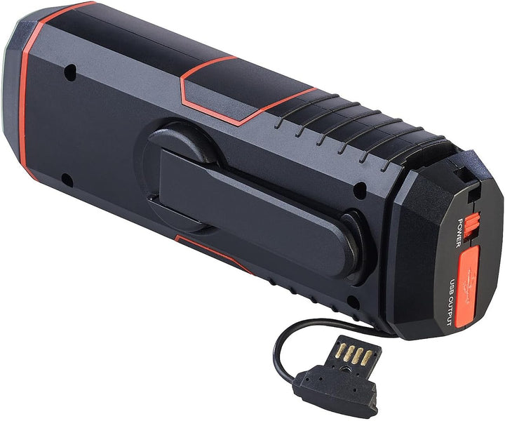 infactory Radio mit Kurbel: Dynamo-FM-Radio und Taschenlampe mit 120-dB-Sirene, USB-Ladefunktion (So