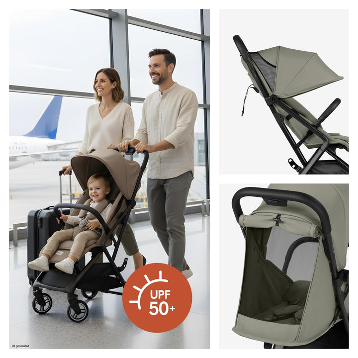 hauck Fly N Care - Ultrakompakter und Leichter Reisebuggy Einhändig Faltbar, mit Liegeposition ab Ge