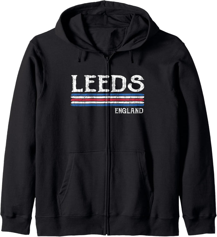 Vintage Leeds England Kapuzenjacke