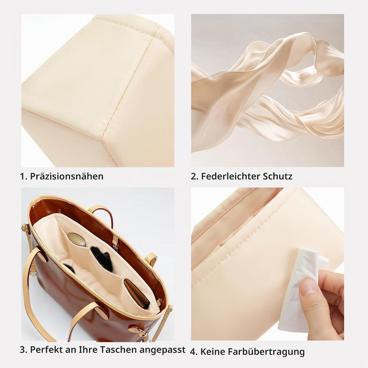 DGAZ Seide Handtasche Organizer für LV Neverfull PM/MM/GM, Taschenorganizer Tasche in Tasche Organiz