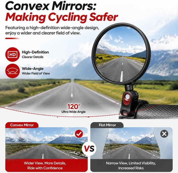 Rückspiegel für Segway Ninebot ZT3 G2 G3 E3 F3, 2er-Set 360° drehbar klappbar E Scooter Zubehör, Acr
