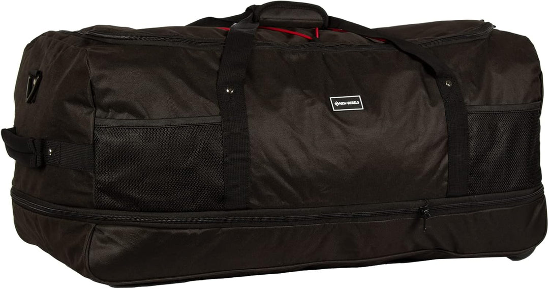 New Rebels® Rollbarer Rollable Trolley - Grosse Wochenendtasche/Sporttasche - 80x40x36cm - Reisetasc