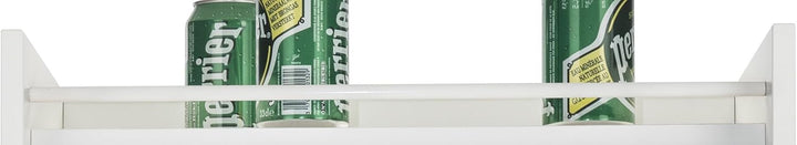 SIMMOB Küchenmöbel, weiss, Vorhang schwarz oder weiss, 4 Fächer, L 54 cm, H 76,6 cm, T 35,4 cm