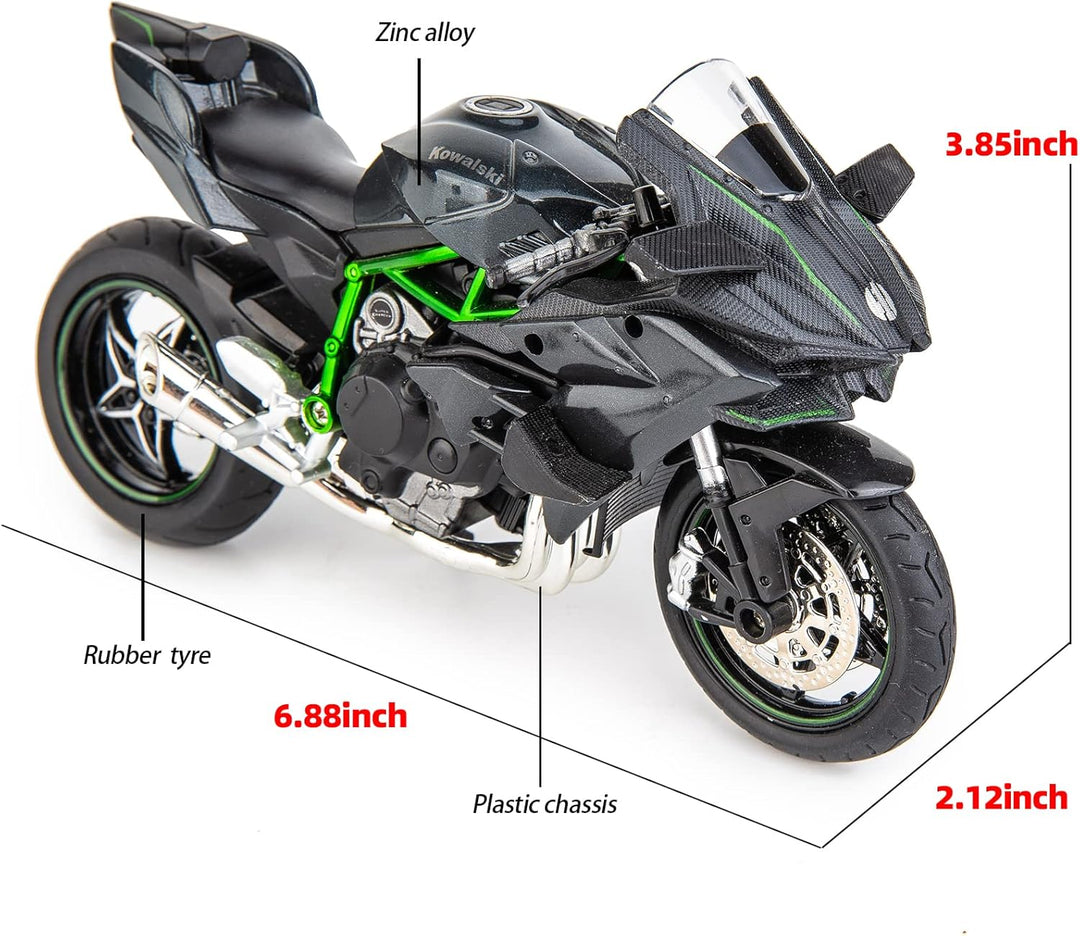 TGRCM-CZ kompatibel für 1:12 Kawasaki Ninja H2R Motorrad Modell, DieCast Modell Motorrad, Aufhängung