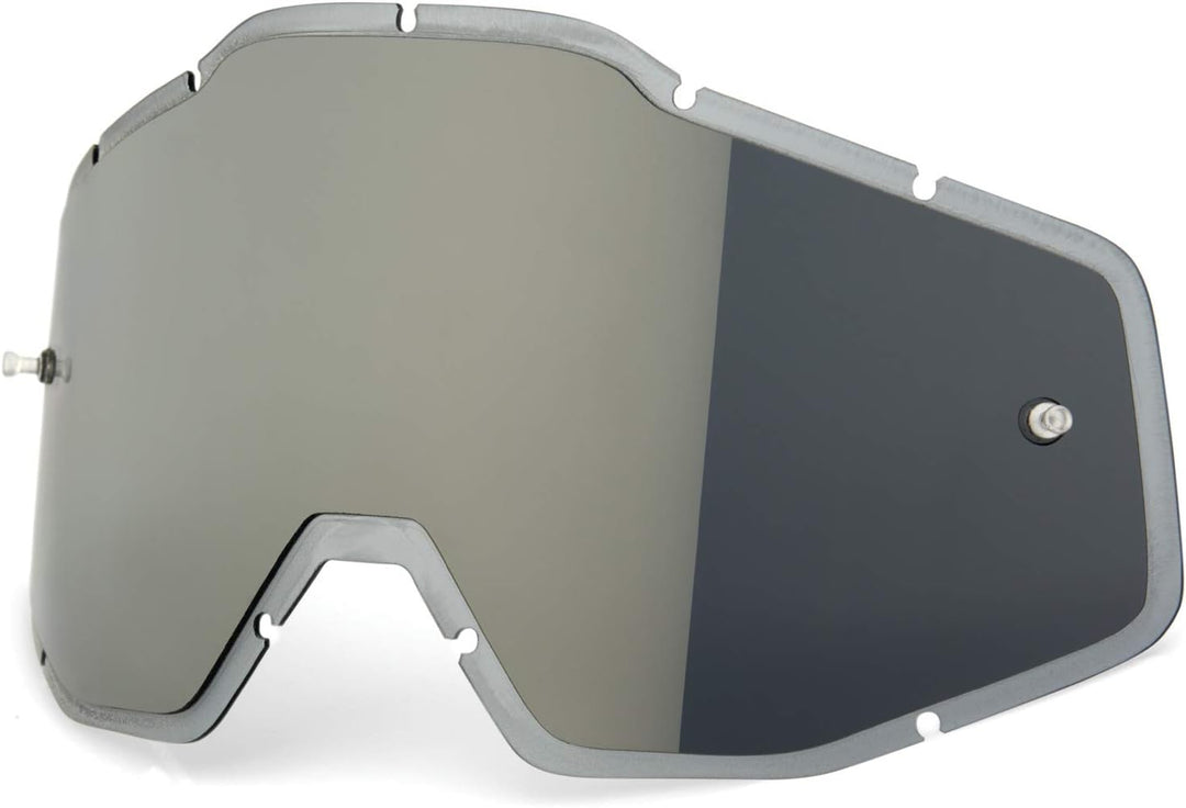 100% Racecraft/Accuri/Strata AccuriSpiegel/Smoke Anti-Nebel Injected Ersatzlinse, Silber, One Size