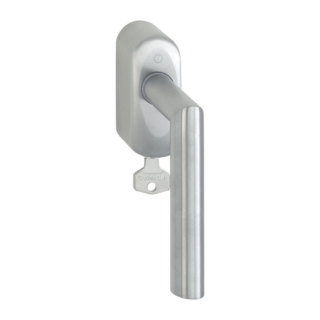 HOPPE 11511199 Amsterdam, Vierkant 7 x 37 mm mit Sperrzylinder RC 2 | Edelstahl | Fenstergriffe absc