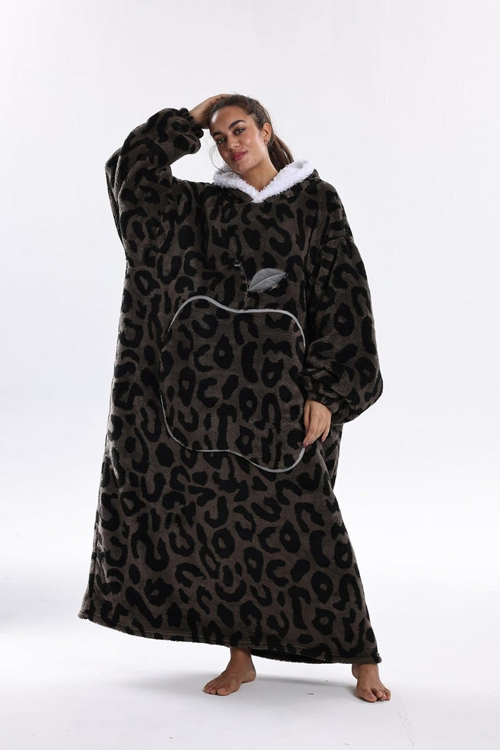 Lange Hoodie Decke mit Ärmeln für Damen & Erwachsene - Kuscheldecke mit Ärmeln - Weiche & Warme Deck