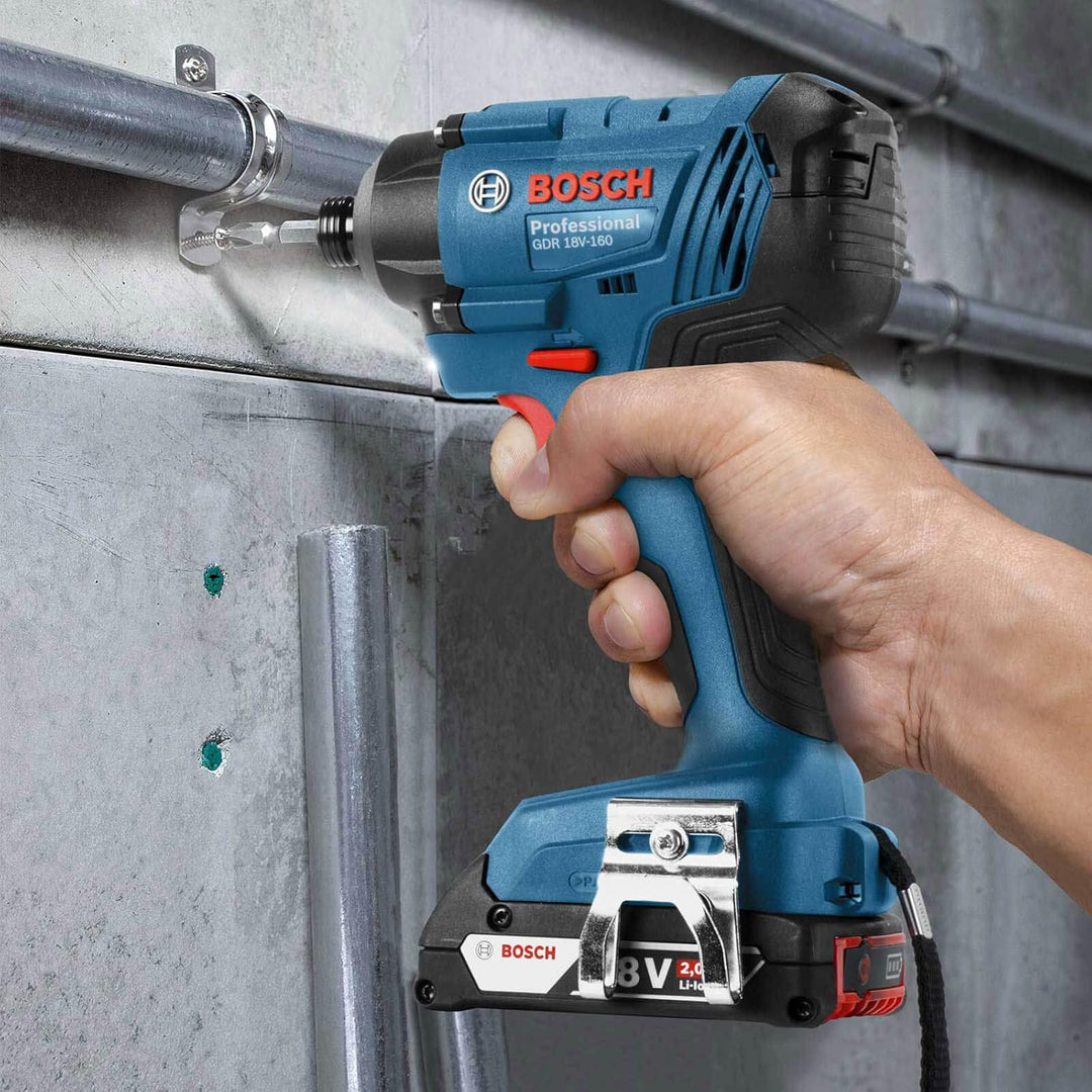 Bosch Professional 18V System Akku Drehschlagschrauber GDR 18V-160 (max. Drehmoment: 160 Nm, Schraub