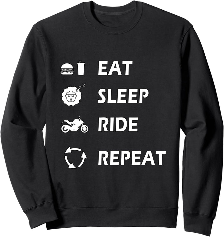EAT, SLEEP, RIDE and REPEAT | Motorrad Sweatshirt