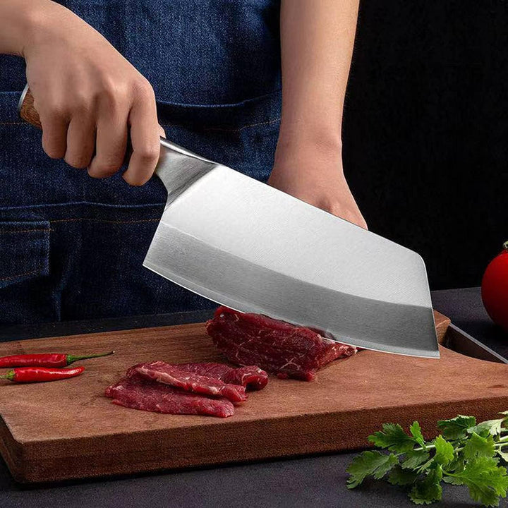Küchenmesser, 8 Zoll Fleisch Cleaver Ultra Sharp, High Carbon Edelstahl Metzgermesser mit Holzgriff,