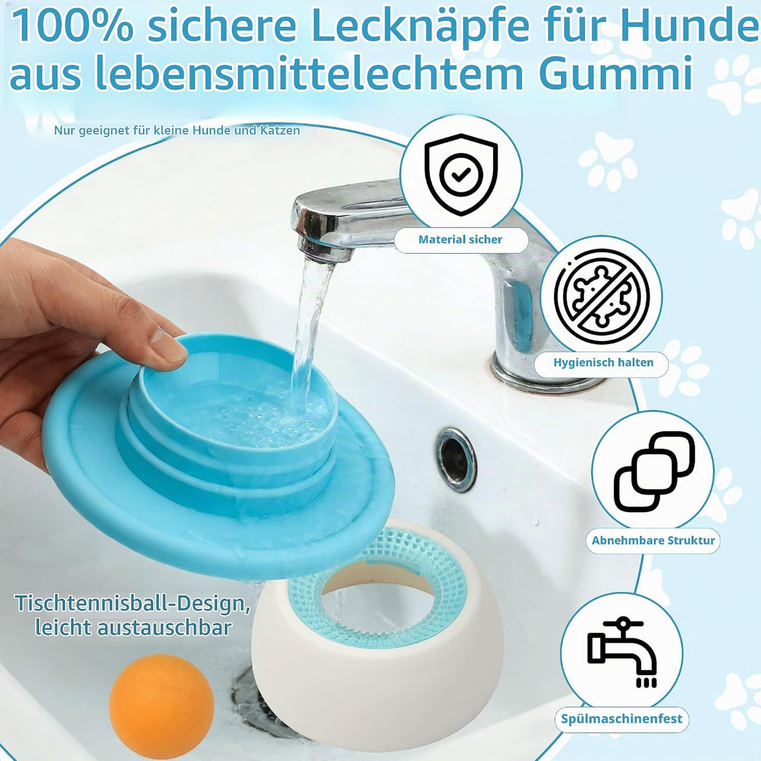 Schleckball Hund, Kleine Leckspielzeug Hund Dog Lick Sphere Schleckmatte mit Saugnäpfen, Leckball Kl