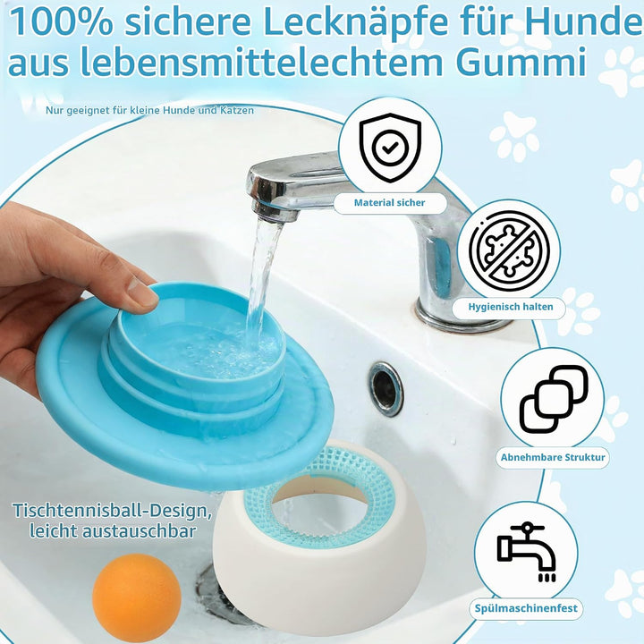 Schleckball Hund, Kleine Leckspielzeug Hund Dog Lick Sphere Schleckmatte mit Saugnäpfen, Leckball Kl