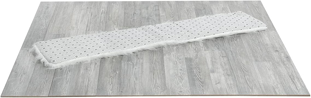 CanadianCat Company | Plüschmatte - Fensterliege | weiss | ca. 115 cm x 25 cm - Katzen Kuschelmatte
