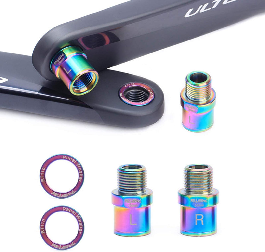 Bike Pedal Spacer Extender, Hochleistungs-Titanlegierung 9/16 "Pedaladapter Spacer Fit Bike SPD MT M