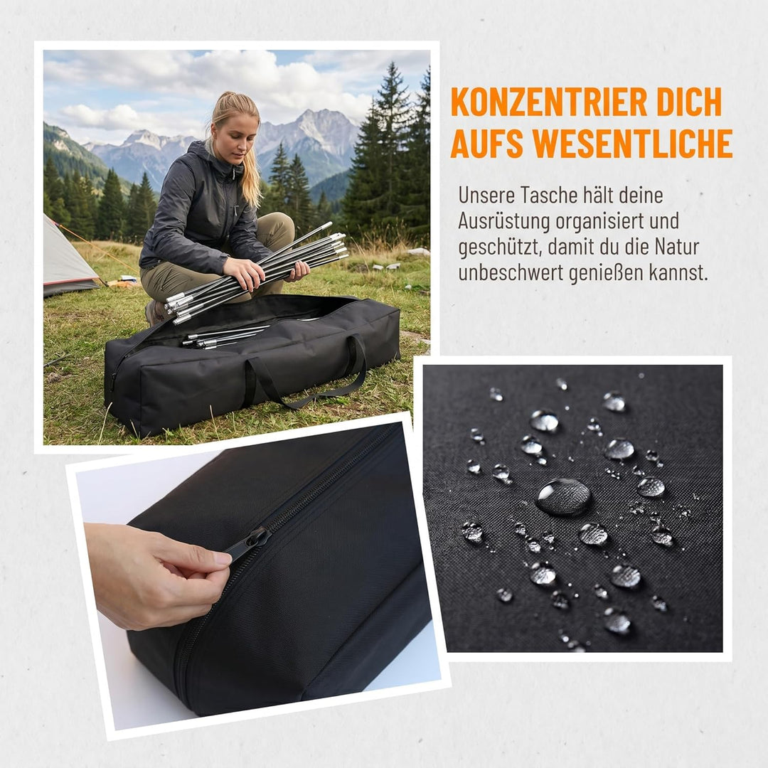 Amagogo Tragbare Zeltstangentasche, wasserabweisend, Multifunktions-Tragetasche, Camping-Organizer,