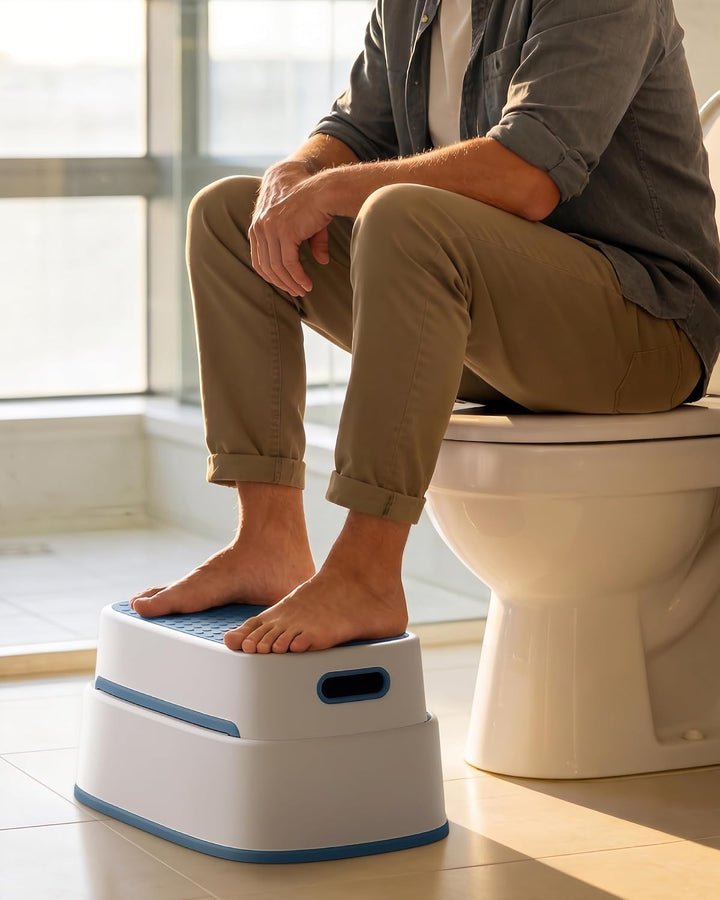 MR.SIGA Toilettenhocker Squat für Erwachsene, strapazierfähiger Badezimmerhocker, rutschfeste Toilet