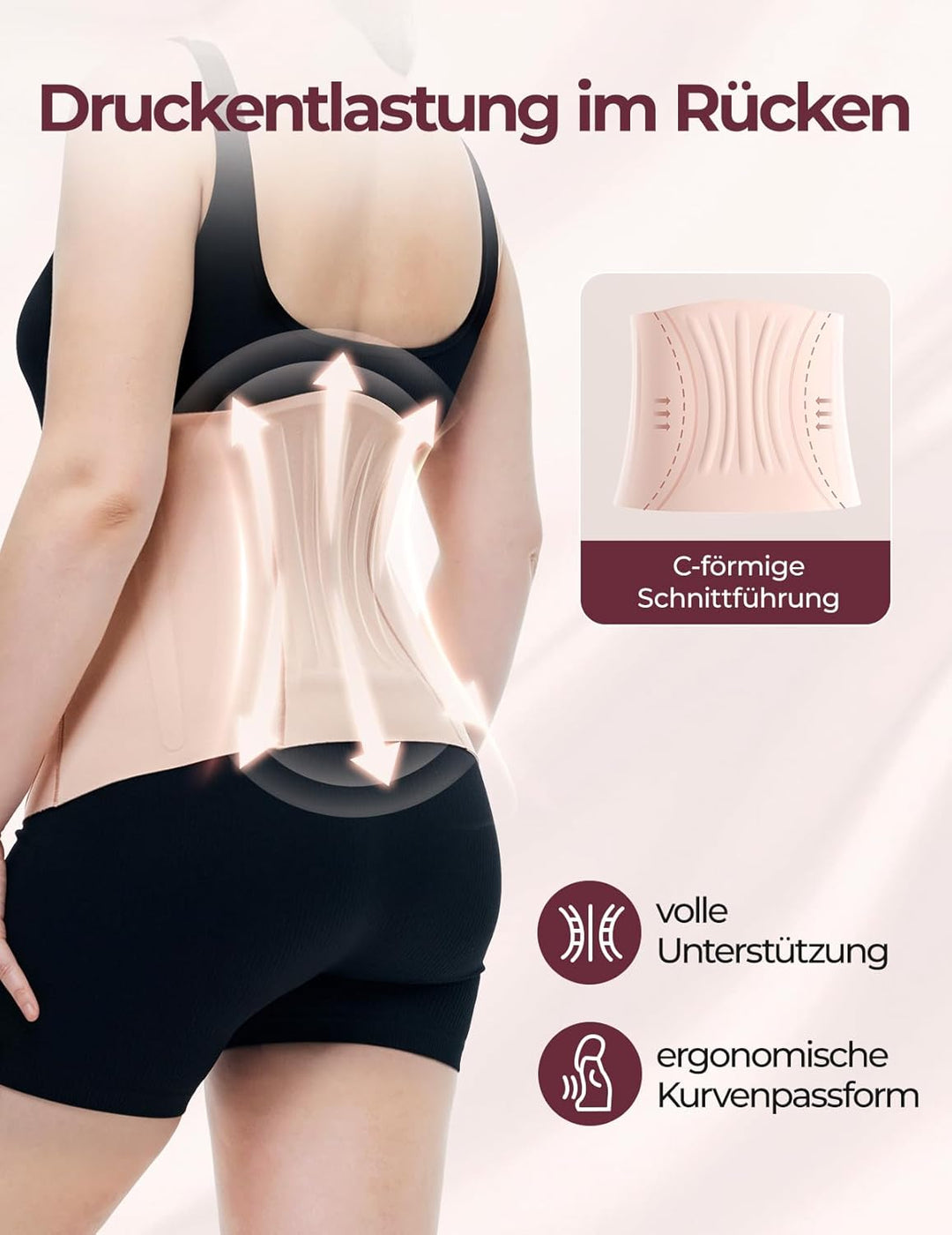 momcozy Ergowrap Bauchgurt nach Geburt, 3D-Kompression & Rückenstütze für Kaiserschnitt-Rückbildung,