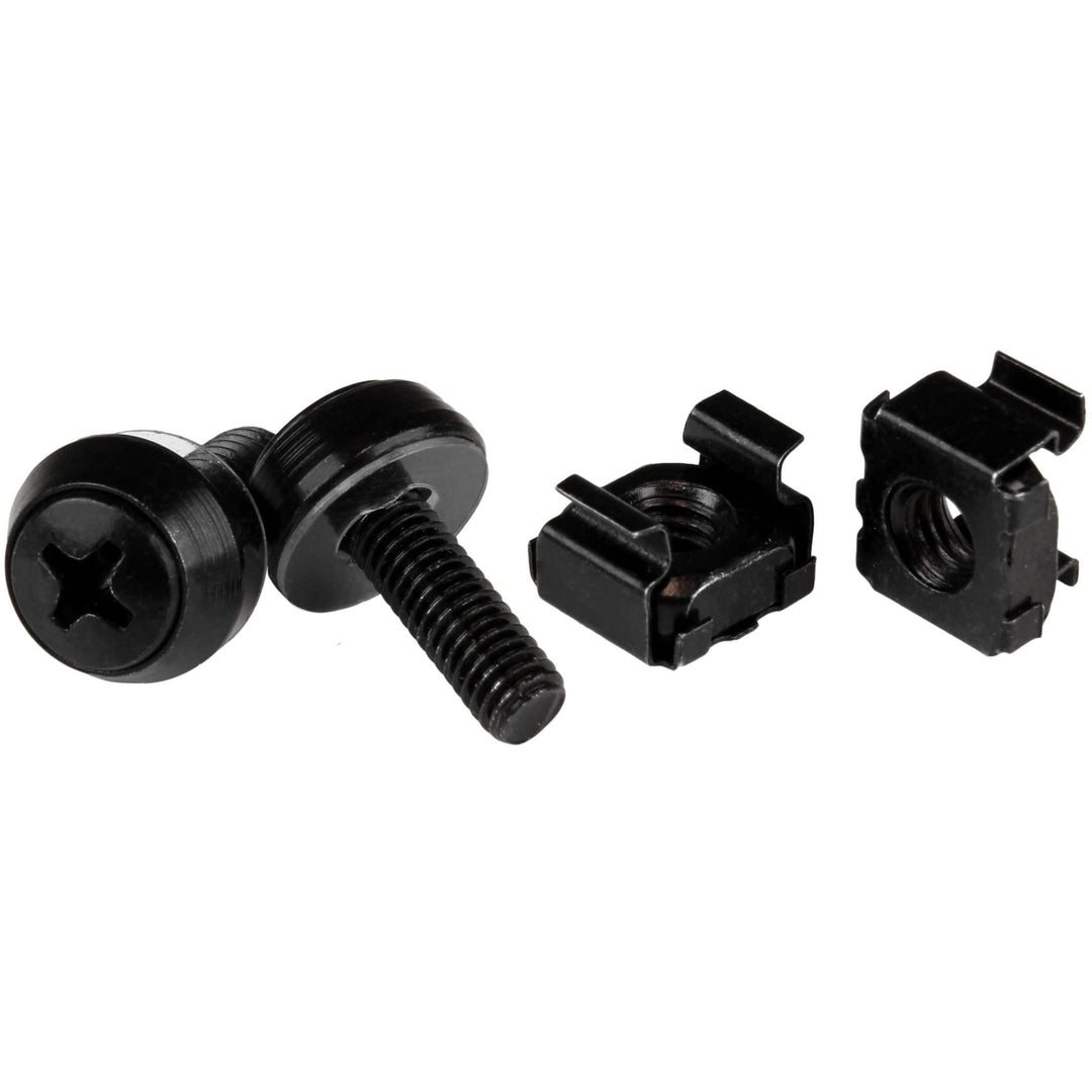 StarTech.com M5 x 12mm - Schrauben und Käfigmuttern - 50er Pack - Schwarz - M5 Montageschrauben und