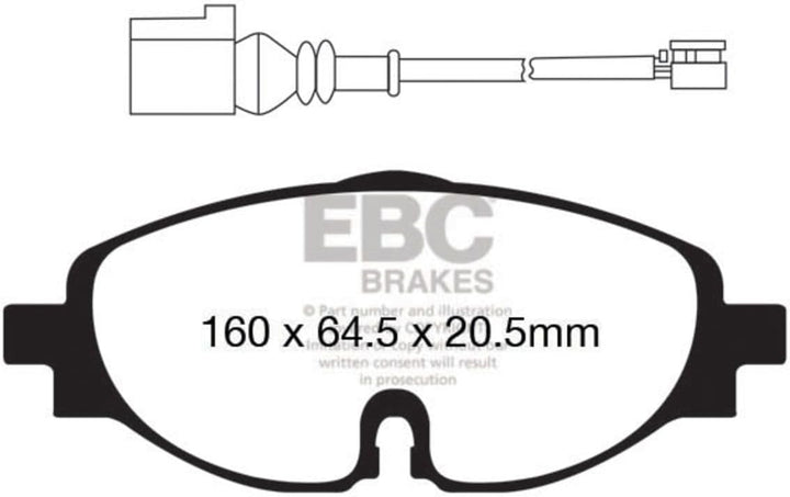 EBC Brakes Bremsbeläge Bremsklötze VORNE DP22150