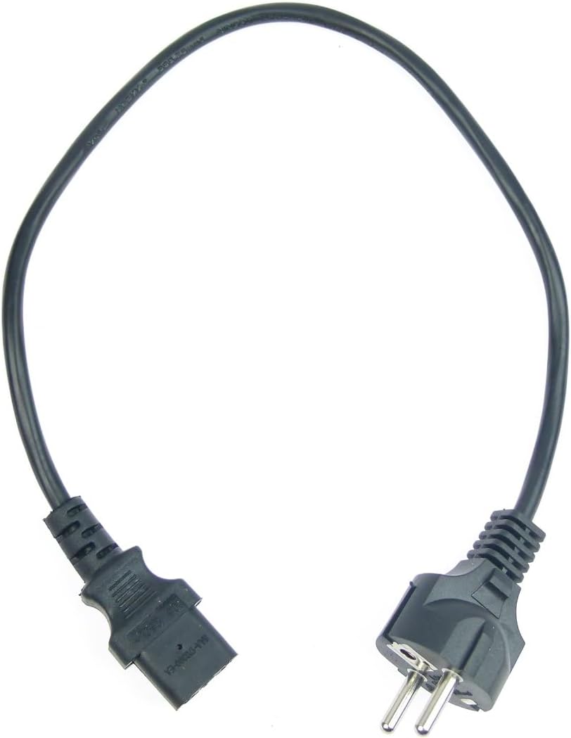 4 Stück Adam Hall 0,5 m Kaltgerätekabel Netzkabel schwarz 3 x 0,75 mm² CEE 7/7 - C13, K3PKD 0050 0,5