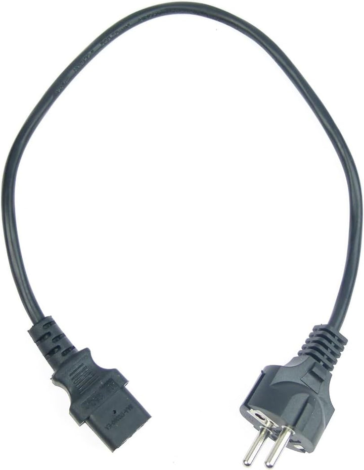 4 Stück Adam Hall 0,5 m Kaltgerätekabel Netzkabel schwarz 3 x 0,75 mm² CEE 7/7 - C13, K3PKD 0050 0,5