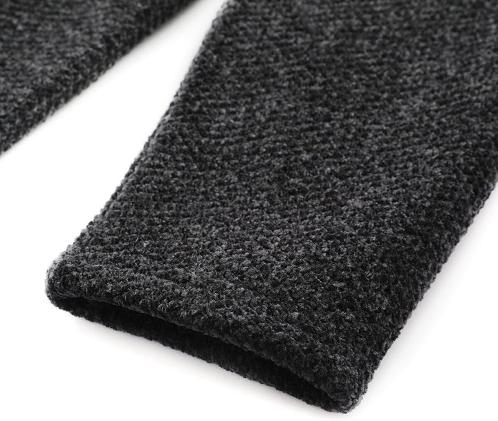 Allthemen Herren Strickjacke mit Kapuze Lang Gefüttert Cardigan Grobstrick Kapuzenjacke Kapuzenpullo