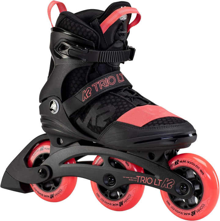 K2 Skates Unisex Inline Skates TRIO LT 100 SHORT CUFF, black - coral, 30F0128 EU: 40 (UK: 6.5 / US: