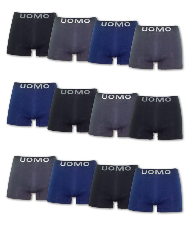 UOMO Boxershorts aus Lycra, nahtlos, weich und bequem, Packs S Mehrfarbig B, S Mehrfarbig B