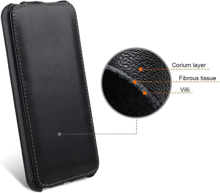STILGUT UltraSlim kompatibel mit Samsung Galaxy S22 Plus Hülle - Samsung S22 Plus Flip Case aus Lede