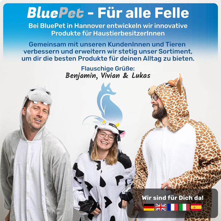 BluePet Tierhaarentferner wiederverwendbar mit Mini Fusselrolle | Fusselentferner für Kleidung, Sofa