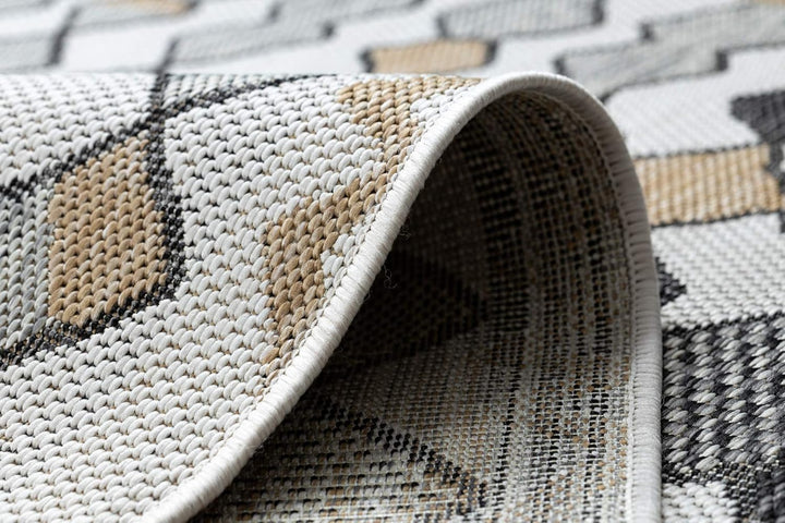 Teppich SISAL Cooper Diamanten, Zickzack Innen &amp; Aussen Hochwertiges Flachgewebe Schlafzimmer/Terras