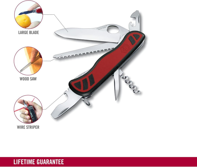 Victorinox, Schweizer Taschenmesser, Forester M, Multitool, 10 Funktionen, Klinge, gross, Dosenöffne